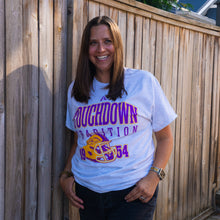 Load image into Gallery viewer, Purple and Gold Touchdown Tradition T-Shirt