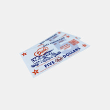Load image into Gallery viewer, White, blue and orange $5 gift certificate for Dick's Drive-In