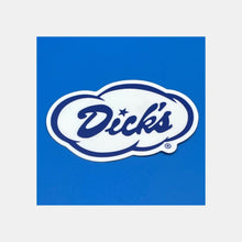 Load image into Gallery viewer, Dick's Drive-In dark blue cloud logo graphic sticker