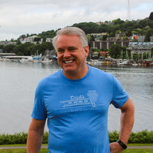 Load image into Gallery viewer, Line at the Drive-In - Blue T-Shirt
