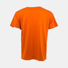 Load image into Gallery viewer, Back of an orange unisex t-shirt
