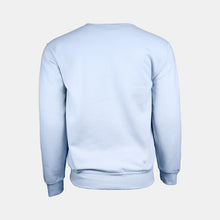Load image into Gallery viewer, Back view of unisex, light blue crewneck sweatshirt
